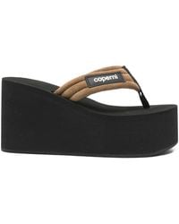 Coperni - Platform Logo-Plaque Heeled Sandals - Lyst