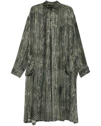 Ziggy Chen - Abstract-Print Button-Up Dress - Lyst