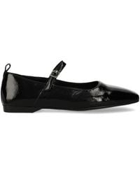 Vagabond Shoemakers - Delia Patent-Leather Buckled Ballet Flats - Lyst