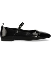 Vagabond Shoemakers - Delia Patent-Leather Buckled Ballet Flats - Lyst