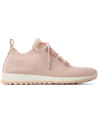 Jimmy Choo - Veles Knitted Glitter Sneakers - Lyst