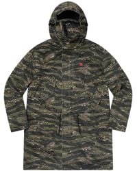 Supreme - Camouflage-Pattern Tiger-Print Parka Coat - Lyst