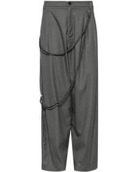 DARKPARK - Chain Adorned Wide-Leg Trousers - Lyst
