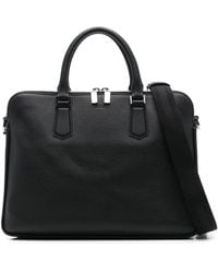 BOSS - Italian-Leather Document Case With Emed Logo - Lyst