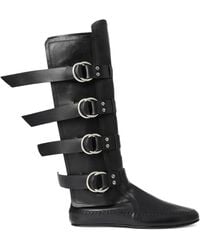 Ann Demeulemeester - Siver Biker Knee-High Boots - Lyst