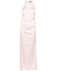 ROTATE BIRGER CHRISTENSEN - Halterneck Ruched Maxi Dress - Lyst