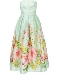 Bambah Lotus Sweetheart Dress - Groen