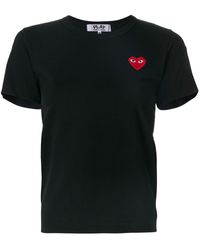 COMME DES GARÇONS PLAY - T-shirt con logo a cuore - Lyst