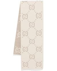 Gucci - Signature GG Jacquard Wool-Silk Fringed Scarf - Lyst
