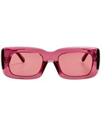 The Attico - X Linda Farrow Marfa Rectangle-Frame Sunglasses - Lyst