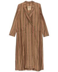 Uma Wang - Camelot Striped Double-Breasted Coat - Lyst