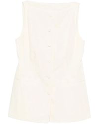 Mark Kenly Domino Tan - Buttoned Waistcoat - Lyst
