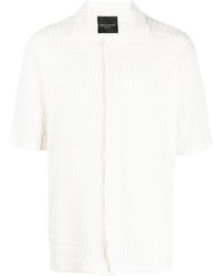 Roberto Collina - Open-knit Button-up Polo Shirt - Lyst