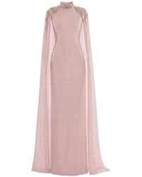 Saiid Kobeisy - Embellished Cape-Sleeve Maxi Dress - Lyst