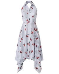 Monse - Cherry-Print Striped Midi Dress - Lyst