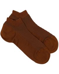 ZEGNA - Waffle-Knit Ankle Socks - Lyst