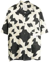 Maison Mihara Yasuhiro - Patchwork-Pattern Cuban-Collar Shirt - Lyst