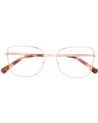 Michael Kors - Logo Square-Frame Glasses - Lyst