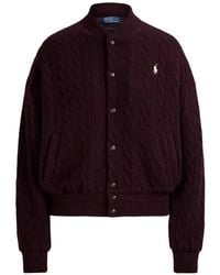 Polo Ralph Lauren - Cable-Knit Wool-Cashmere Snapped Jacket - Lyst