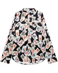 MSGM - Playing-Card-Print Button-Down Shirt - Lyst