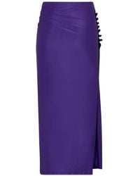 Rabanne - Midi Draped Jersey Skirt - Lyst
