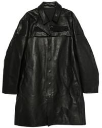 Rick Owens - 2 Piece Mac Leather Longline Coat - Lyst