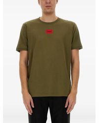 HUGO - Logo-Patch Crew-Neck T-Shirt - Lyst