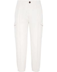 Brunello Cucinelli - Cargo-pocket Cropped Trousers - Lyst