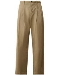 C.P. Company - Pleated Straight-Leg Trousers - Lyst
