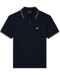 Emporio Armani - Logo Cotton Polo Shirt - Lyst