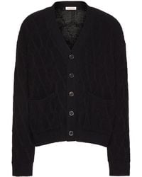 Valentino Garavani - Toile Iconographe Wool Cardigan - Lyst