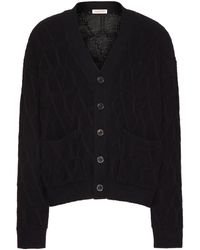 Valentino Garavani - Toile Iconographe Wool Cardigan - Lyst