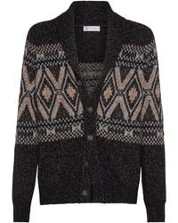 Brunello Cucinelli - ショールカラーカーディガン - Lyst