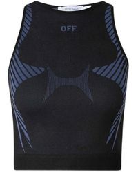 Off-White c/o Virgil Abloh - Logo-Print Cropped Top - Lyst