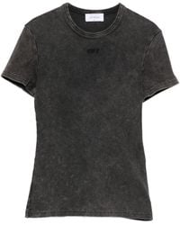 Off-White c/o Virgil Abloh - T-Shirt mit Logo-Stickerei - Lyst