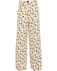 forte_forte - Leopard-Print Palazzo Pants - Lyst