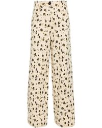 Forte Forte - Pantalones palazzo con estampado de leopardo - Lyst