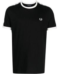 Fred Perry - Logo-Tape Cotton T-Shirt - Lyst