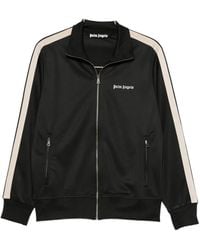 Palm Angels - Embroidered-Logo Zip-Up Sweatshirt - Lyst