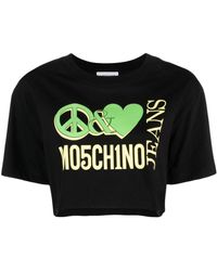 Moschino Jeans - T-shirt Met Logoprint - Lyst