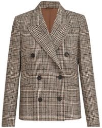 Brunello Cucinelli - Wool Double-Breasted Jacket - Lyst