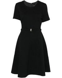 Marc Cain - Belted Textured Mini Dress - Lyst