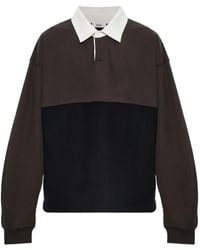 Agolde - Blocked Rugby Colour-Block Long-Sleeve Polo Shirt - Lyst