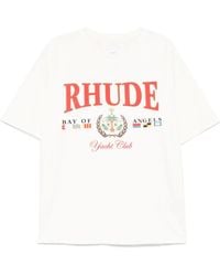 Rhude - T-Shirt Con Stampa Grafica - Lyst