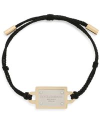 Dolce & Gabbana - Bracelet en cordes à plaque logo - Lyst