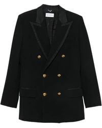 PUCCI - Double-Breasted Virgin Wool Blazer - Lyst