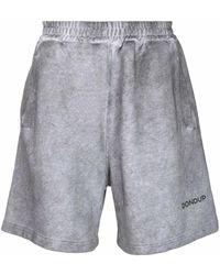Dondup - Logo-Print Cotton Track Shorts - Lyst