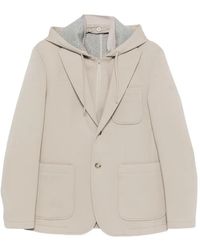 Manuel Ritz - Twill-Jersey Hooded Jacket - Lyst