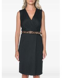 DKNY - Belted Wrap Mini Dress - Lyst
