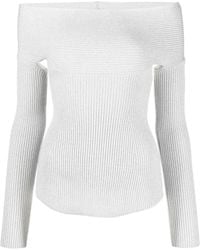 KHAITE - Salma Off-Shoulder Ribbed Top - Lyst
